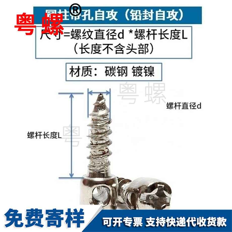 供應鍍鎳鉛封西雙版納自攻螺絲